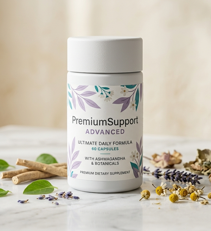PremiumSupport Advanced — suplemento alimentar premium em embalagem elegante